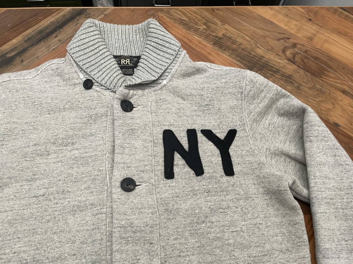 RRL ショールカラー スウェット カーディガン NY / Shawl Collar