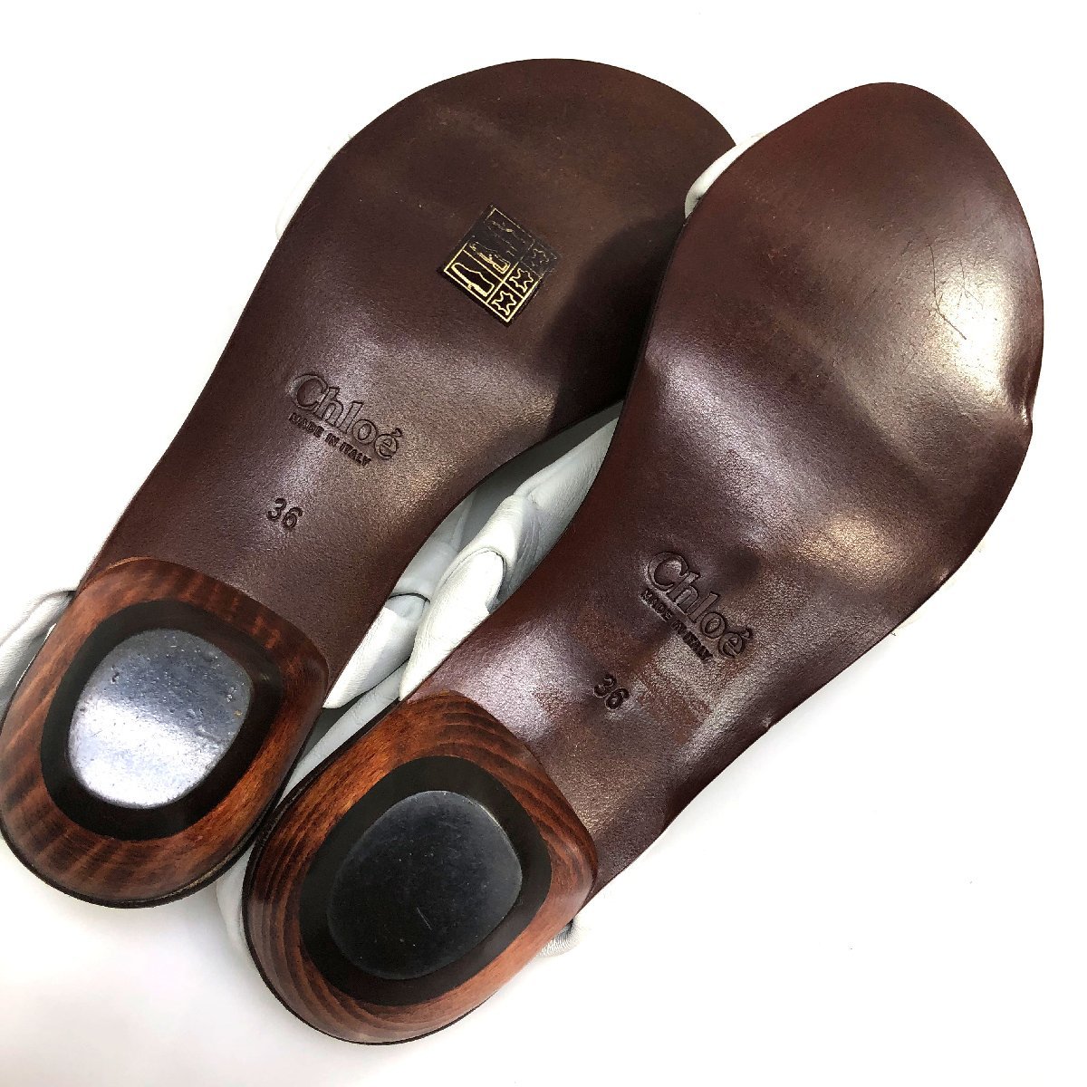 クロエ レザー Chloe (K-171017) 茶カーキ37（23.5位） レザーヒール