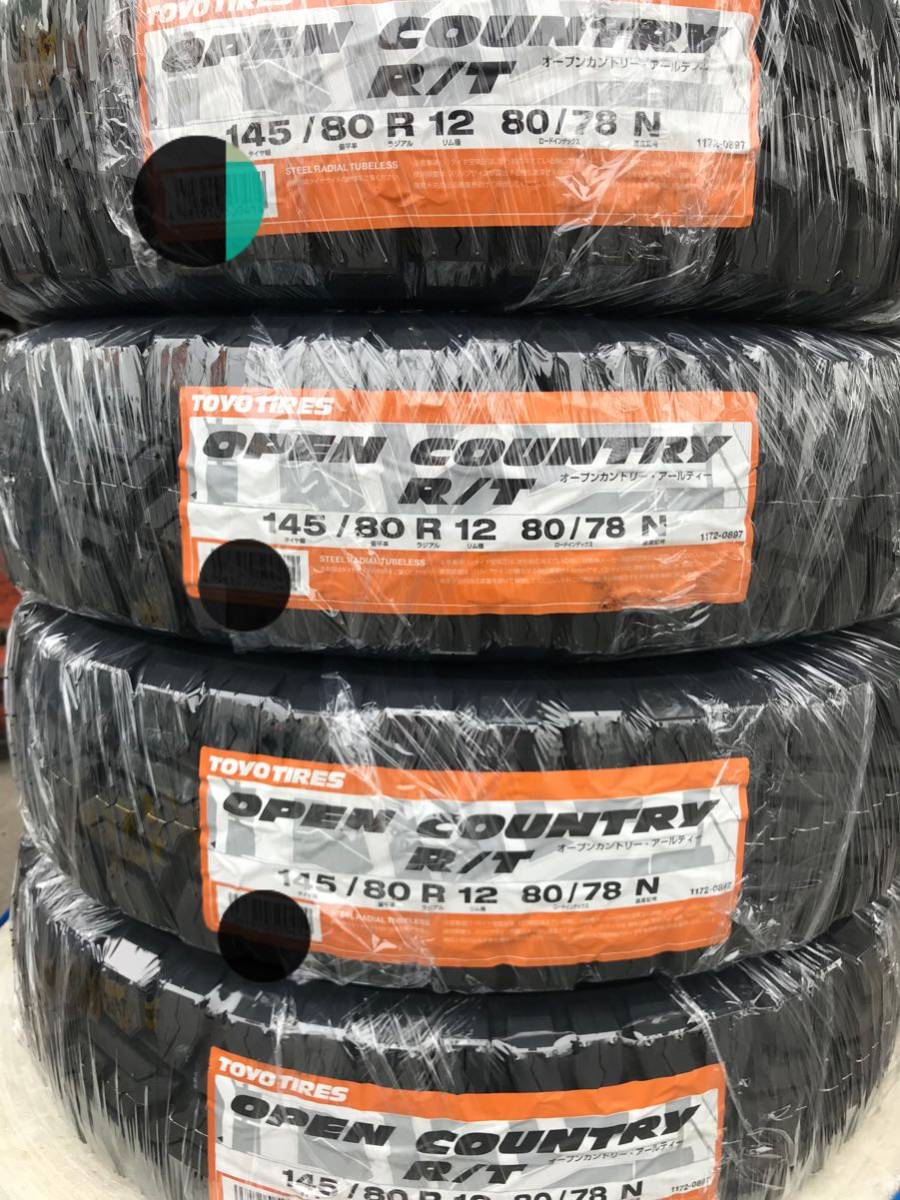 限定セール，SALE 22年製 全国一律20500円 145/80R12 80/78N トーヨータイヤOPEN COUNTRY R/T 4本145R12 6PR(トーヨータイヤ)｜売買されたオークション情報、yahooの商品情報をアーカイブ公開 - オークファン 12インチ以下