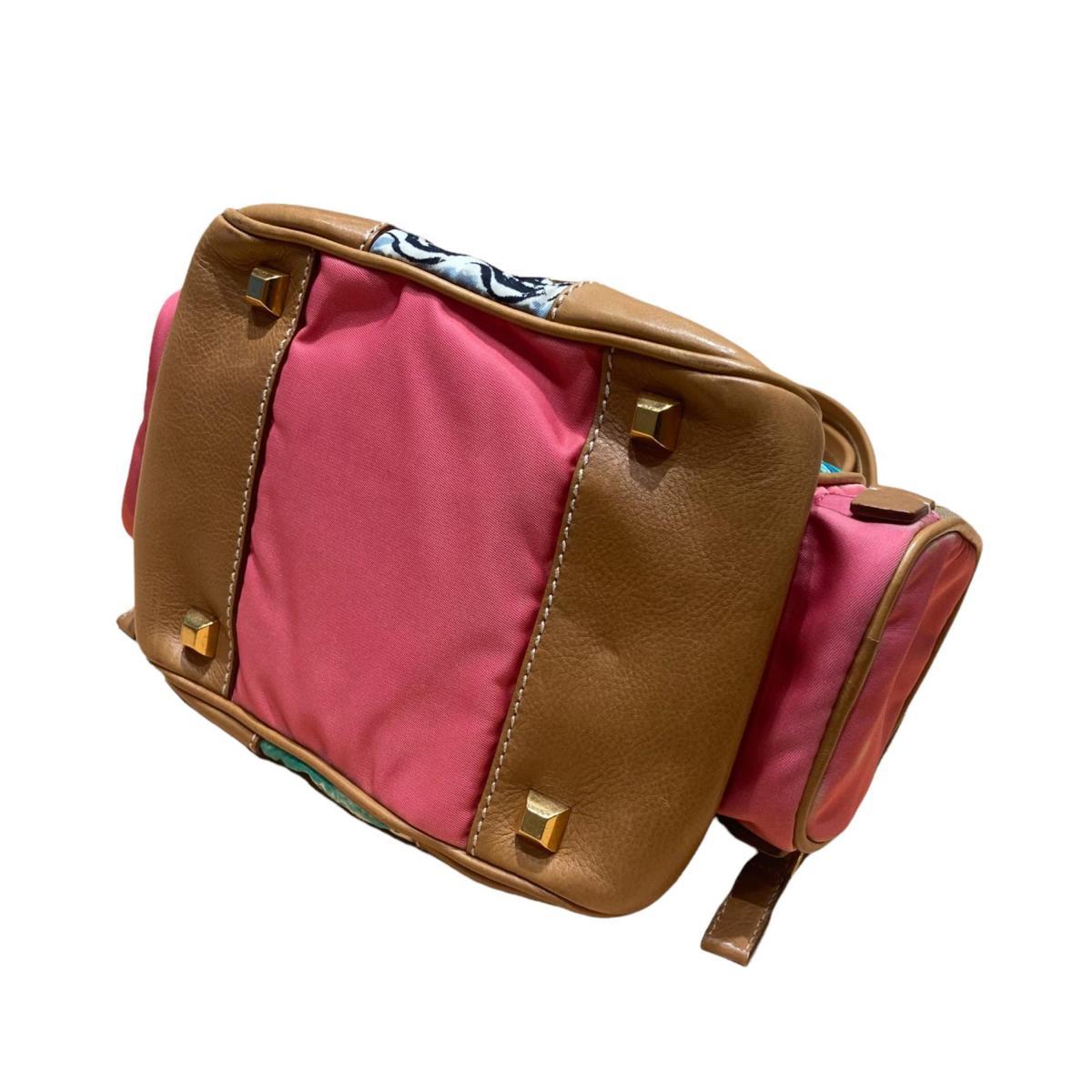 1円 PRADA プラダ マルチカラー ショルダーバッグ ナイロン×レザー 