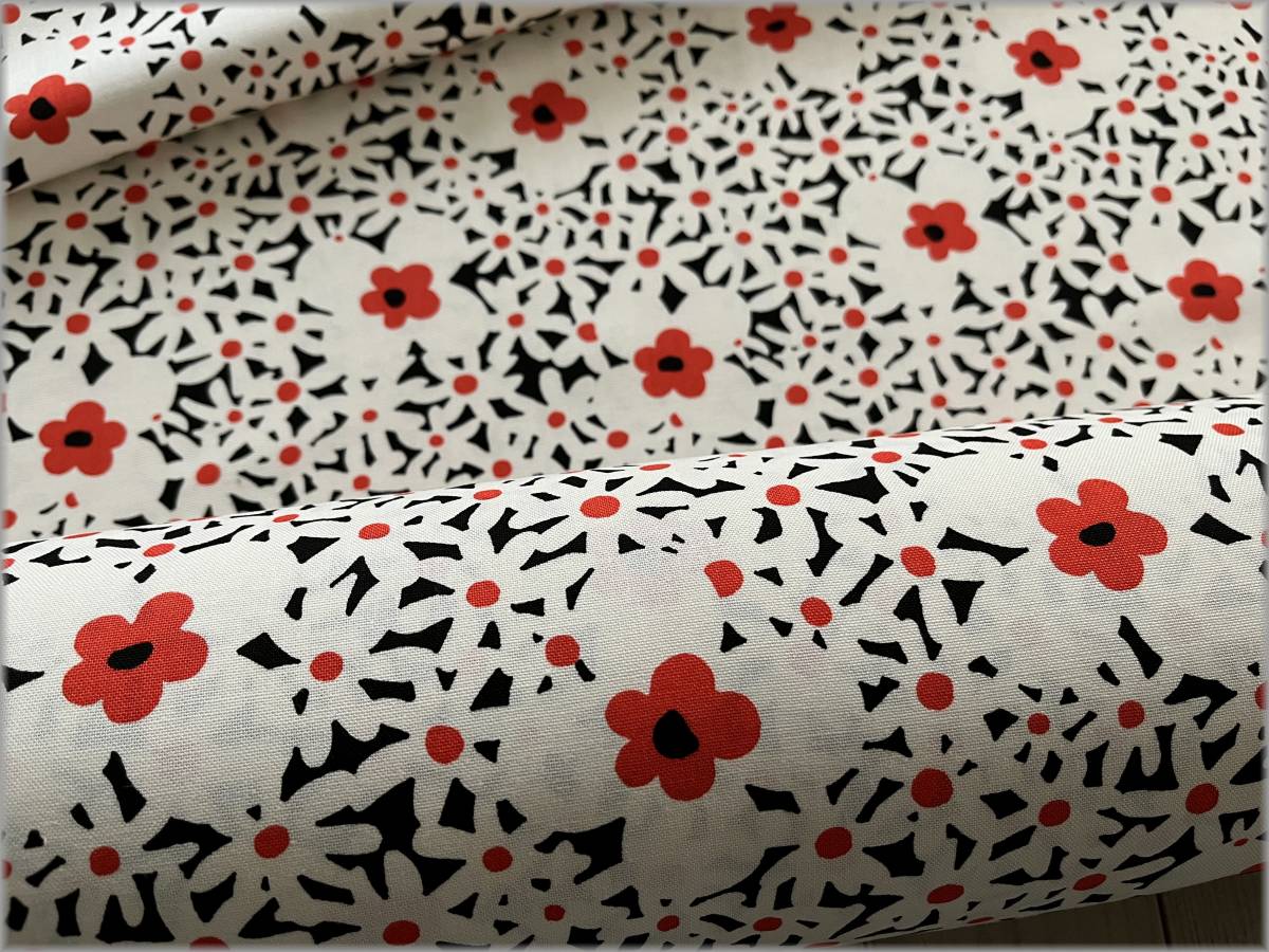 驚きの破格値，爆買い mets 5m う早この布 10キャンバス スプラウト ivory red 34C(植物)｜売買されたオークション情報、yahooの商品情報をアーカイブ公開 - オークファン プリント生地