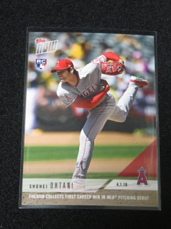 大谷 翔平 TOPPS NOW 2018.4.1 MLB投手デビュー戦 初登板初勝利 英語版