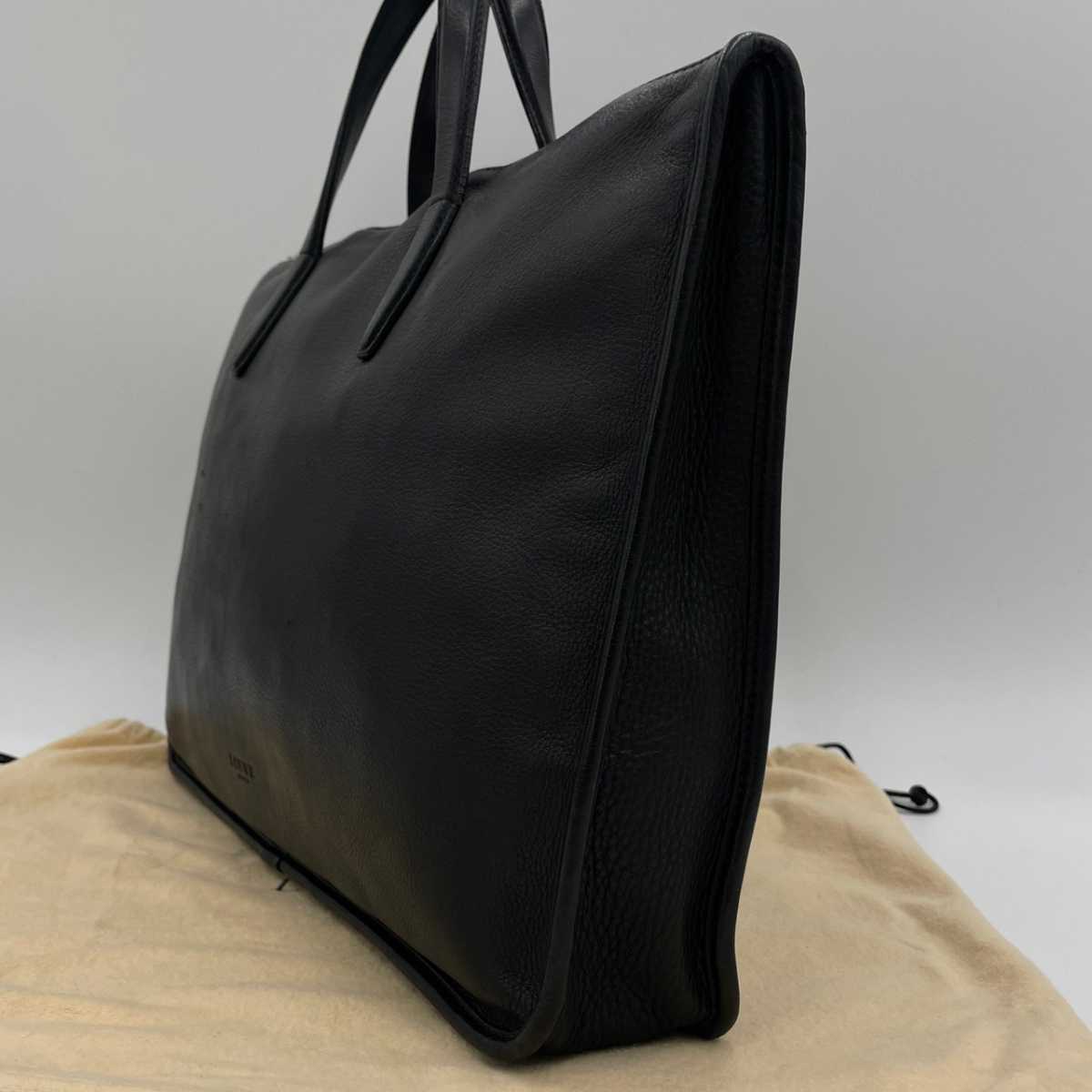 1円〜 定価40万 極美品 LOEWE ロエベ ロゴ 型押し レザー 本革 メンズ