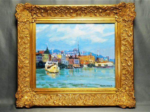 Yahoo!オークション 西澤栄一 油彩画「アッシジ風景」 § 油絵風景