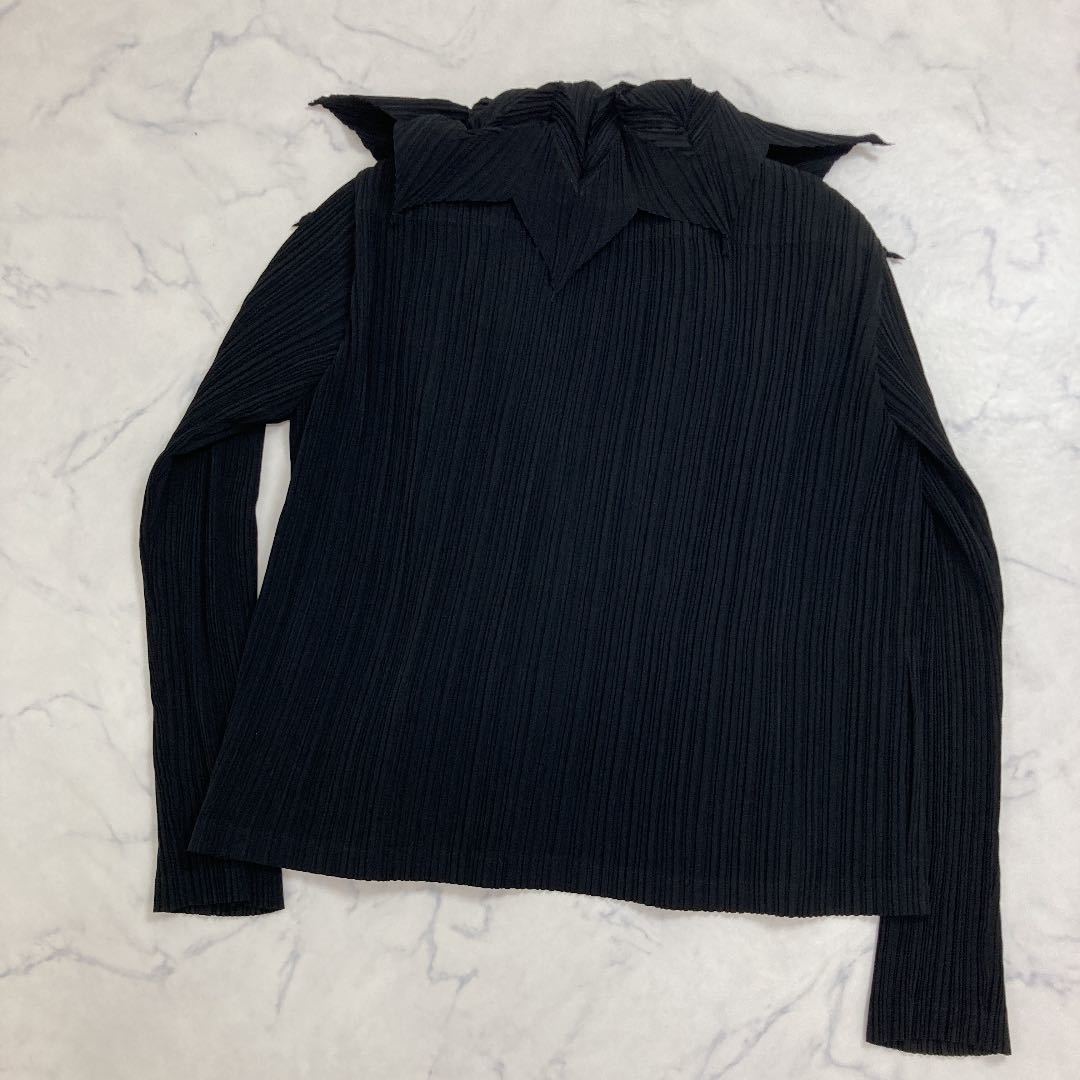 ISSEY MIYAKE FETE□デザインプリーツカーディガン□サイズ 3
