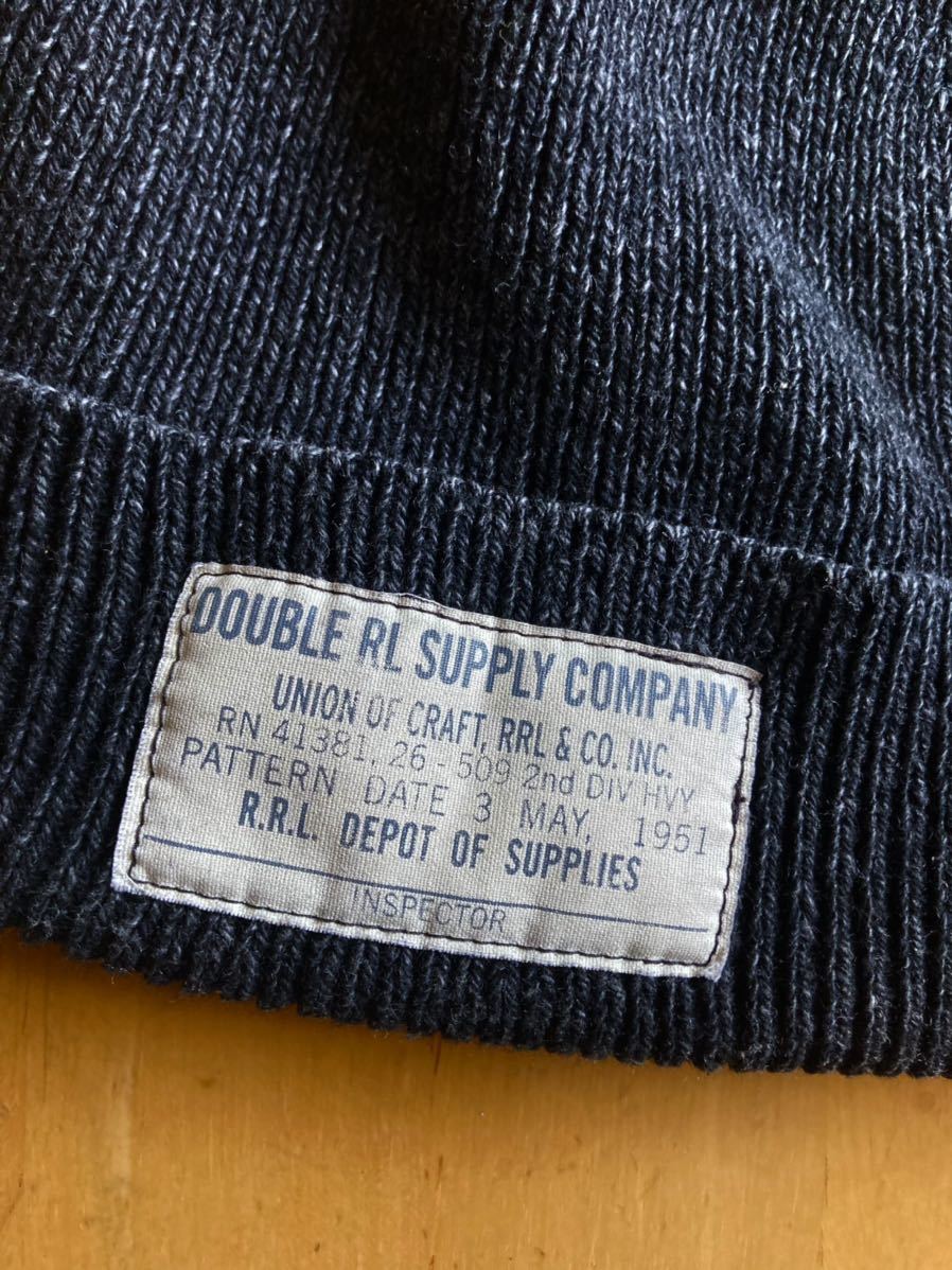 RRL ブラックインディゴウォッチキャップ 本藍染め 100%正規品 ラルフ