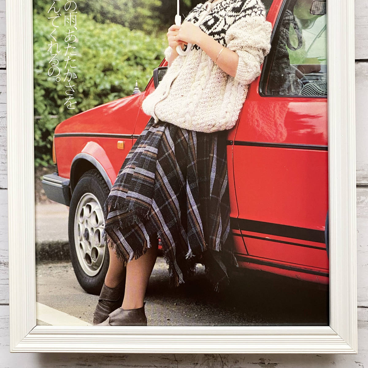 額装品◇中森明菜 /若い頃/80年代/昭和アイドル/ポスター風広告/A4