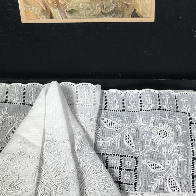 SWATOW スワトウ 刺繍 中国伝統 汕頭 手刺繍 ハンカチ 2種類 2個セット