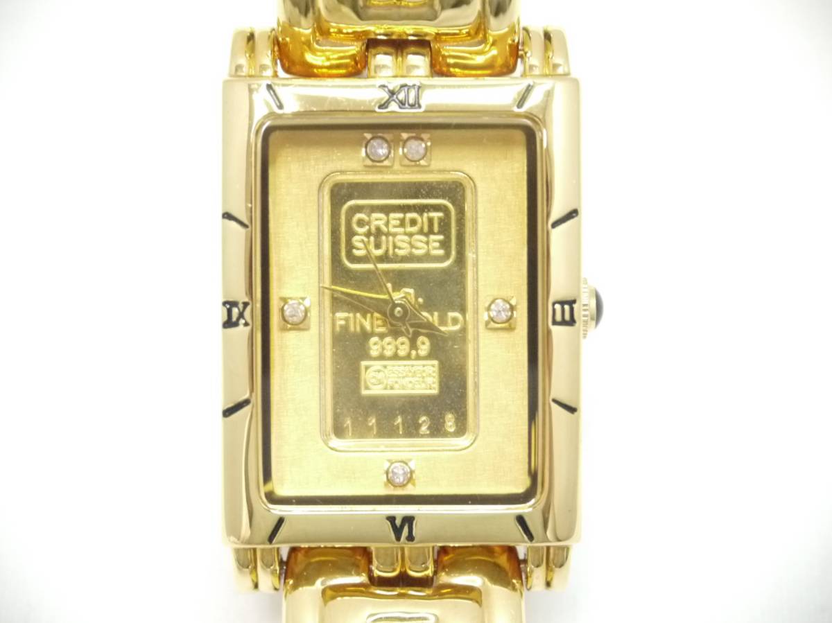 □ジャンク□ ELGIN エルジン クォーツ 腕時計 K24 FINE GOLD 1g FK