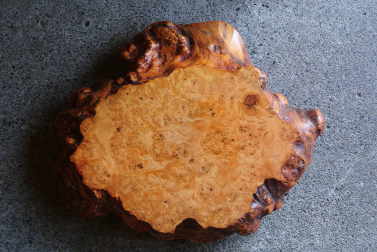 玉杢材敷板 全長46㎝ 検 葡萄花梨栃花台飾台盆栽台