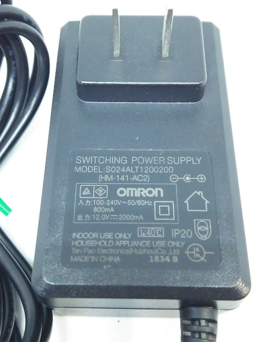 ☆W9743AC☆OMRON【ACアダプタ☆S024ALT1200200☆12.0V 2000mA】(外径：約5.5mm/内径：約2.5mm) 即決/保証_2