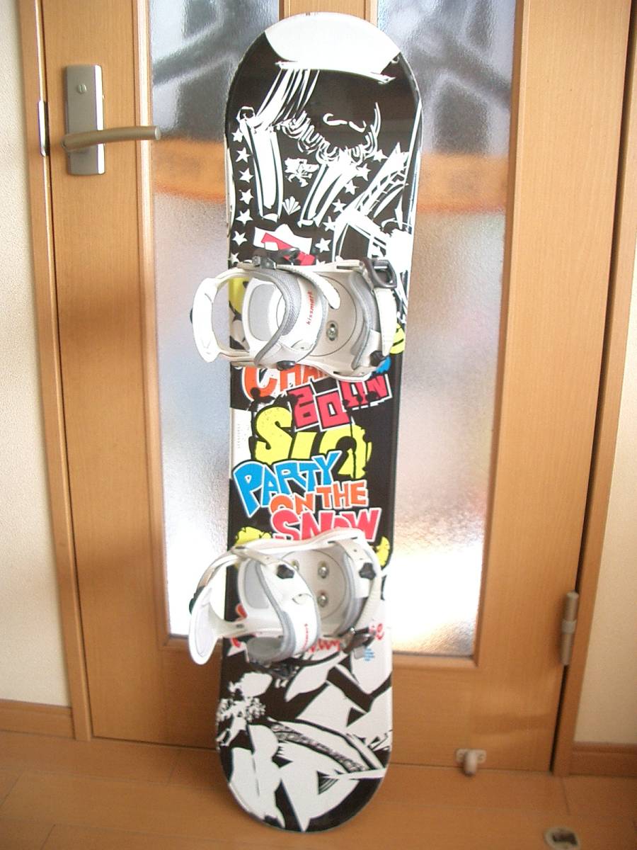 ☆新品＆中古☆　SLQ　kissmark　スノーボード　ボード　ダブルキャンバー　バインディング　110cm　JRサイズ　子供用　2点セット　BD4766