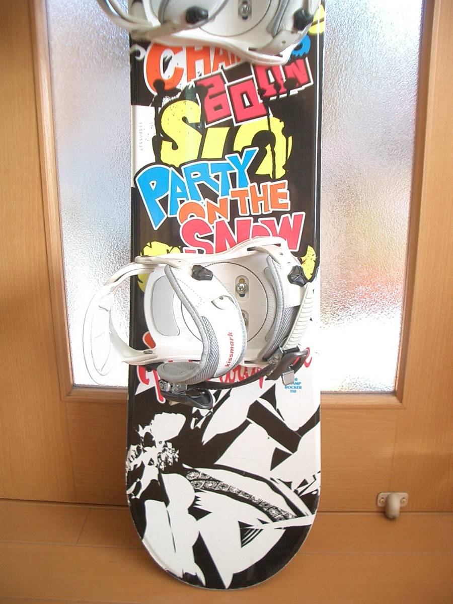 ☆新品＆中古☆　SLQ　kissmark　スノーボード　ボード　ダブルキャンバー　バインディング　110cm　JRサイズ　子供用　2点セット　BD4766