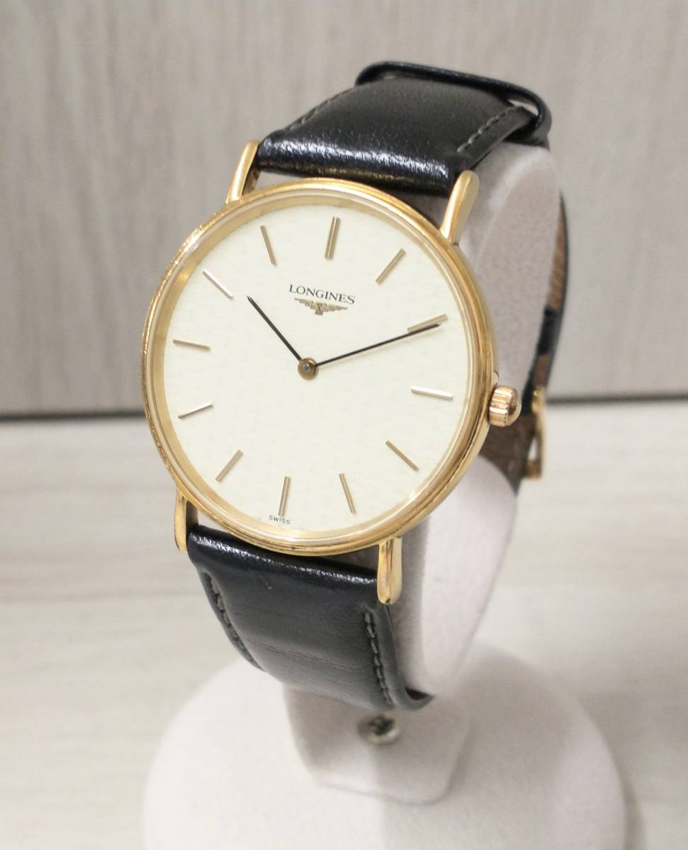稼働品 LONGINES ロンジン L4 637 2 32mm クォーツ ベルト非純正 
