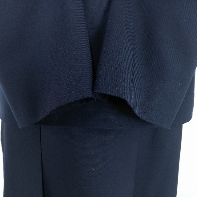 1円 イートン スカート 上下2点セット 大きいサイズ 冬物 長袖 女子 学生服 中学 高校 紺 制服 中古 ランクC EY0176_3