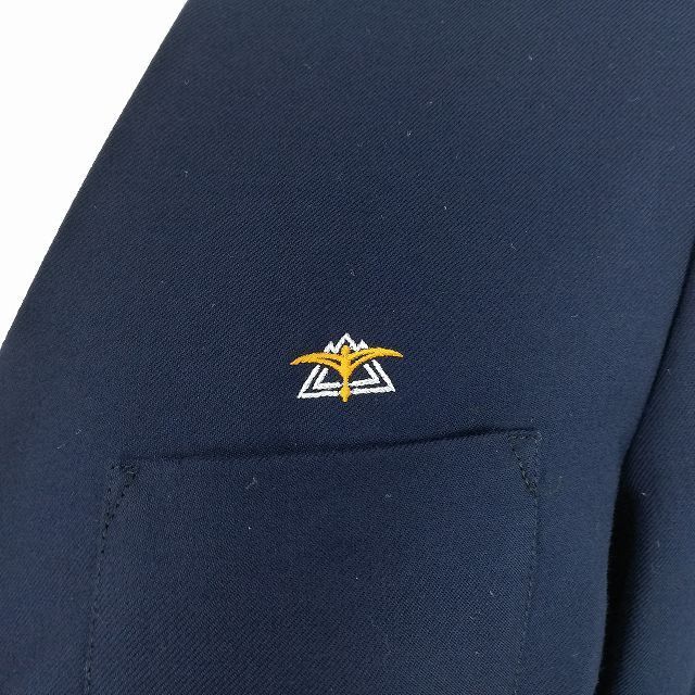 1円 イートン スカート 上下2点セット 大きいサイズ 冬物 長袖 女子 学生服 中学 高校 紺 制服 中古 ランクC EY0176_5