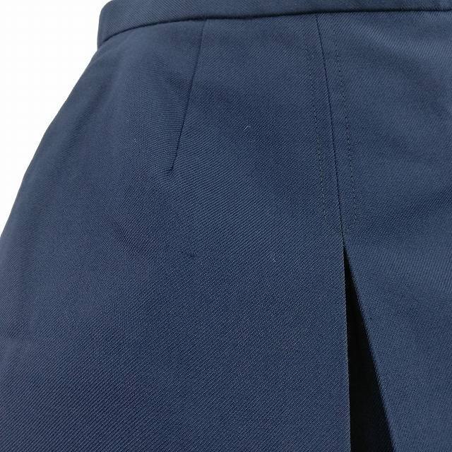 1円 イートン スカート 上下2点セット 大きいサイズ 冬物 長袖 女子 学生服 中学 高校 紺 制服 中古 ランクC EY0176_8