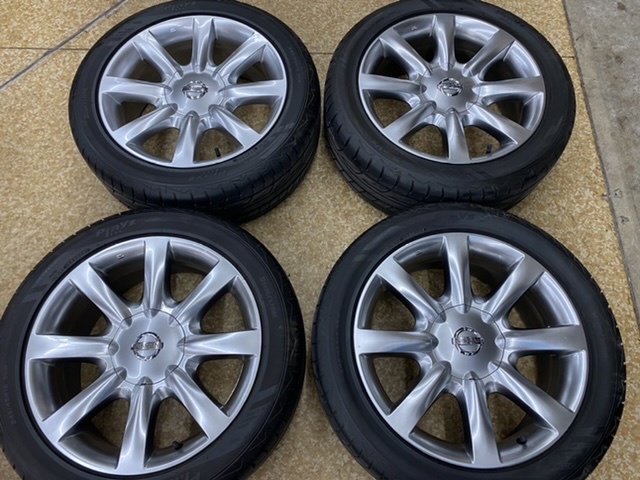 ニッサン F50 シーマ 純正 18インチセット 245/45R18 バリ山(ラジアル 
