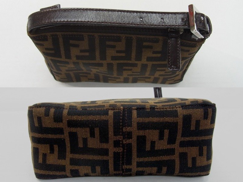 ■ フェンディ/FENDI ■ ズッカ柄 ハンド ポーチ　2349 ■ 内部劣化あり フェンディ FENDI ポーチ 本物 美品□フェンディ□ズッカ ミニバッグ