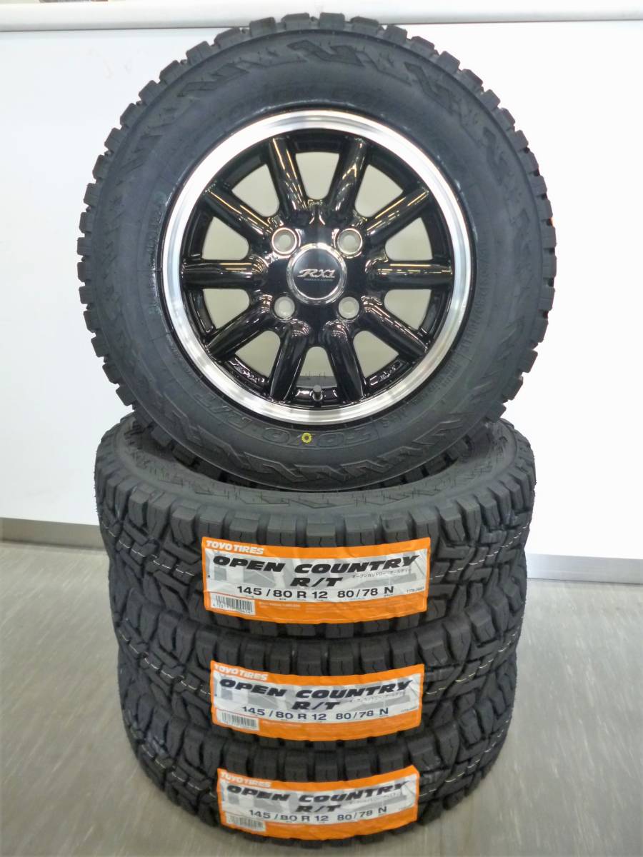 TOYOオープンカントリーR/T☆145/80R12セット☆145R12☆軽バン軽トラ 