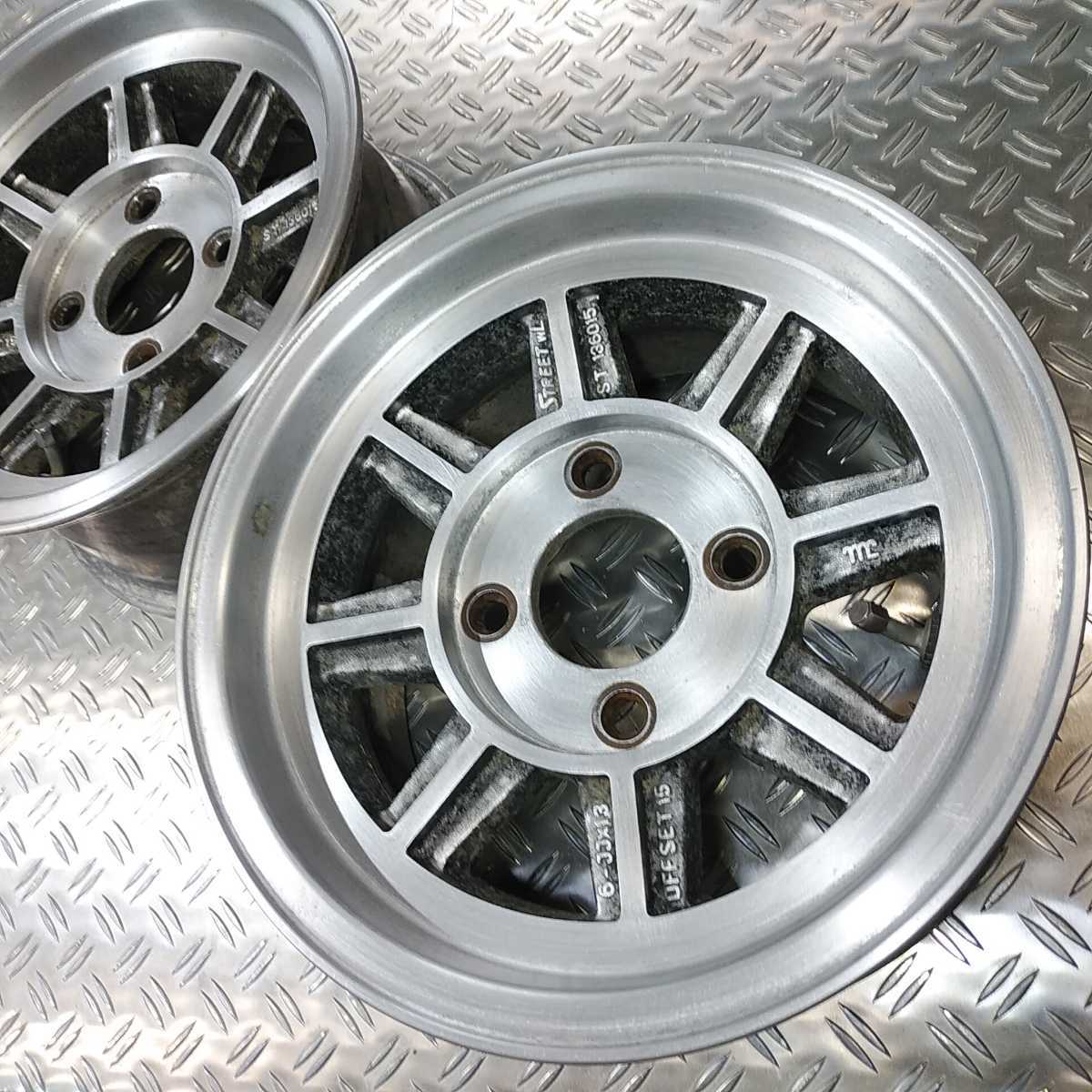 ハヤシ ストリート【 13 × 6j +15 pcd114.3 4穴 】2本 セット 深リム