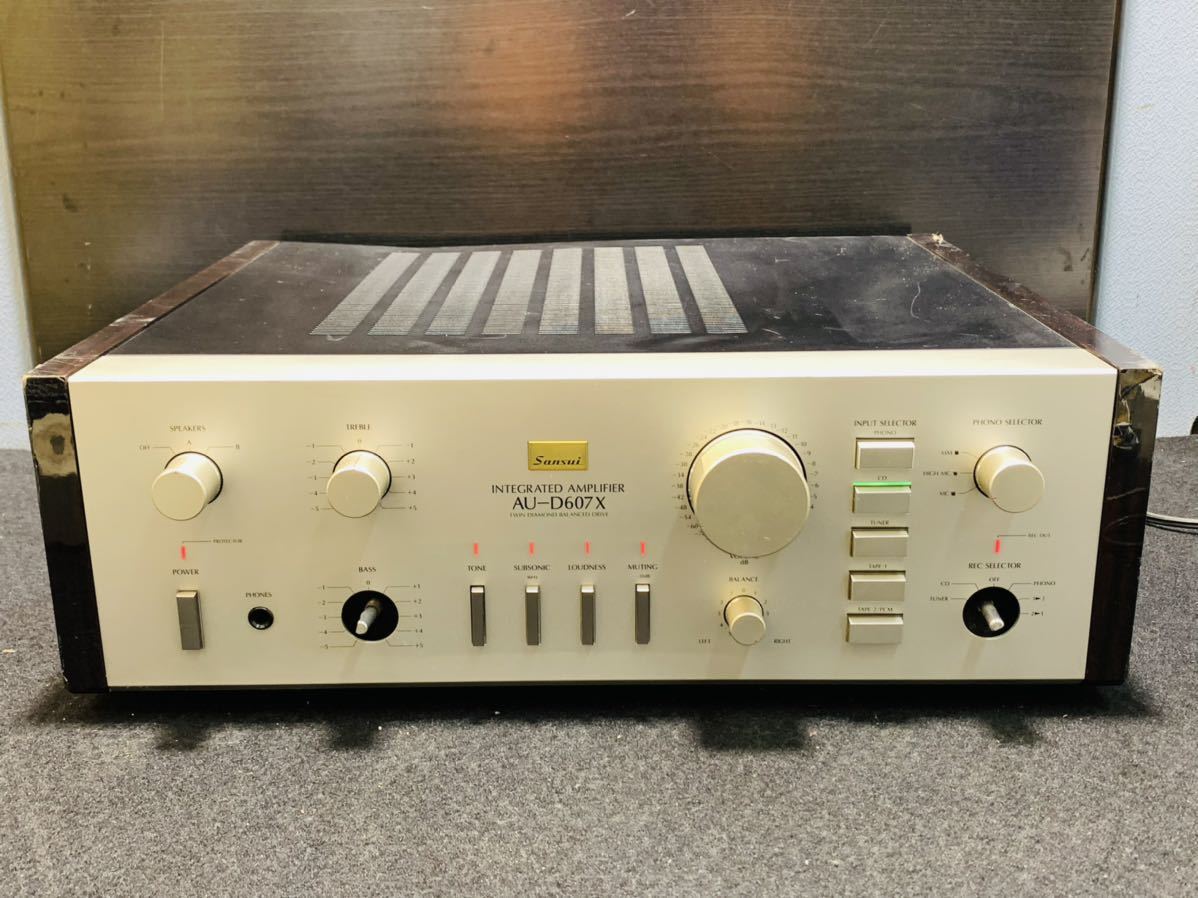 SANSUI サンスイ プリメインアンプ AU-D607X 動作品 アンプ 家電、AV
