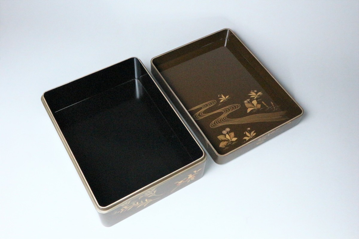 文箱 共箱 平安象彦造 手文庫 木製漆器 象彦 文箱