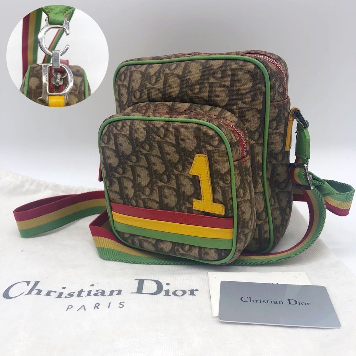 1円 【極美品・稀品】Christian Dior クリスチャン ディオール CD金具 