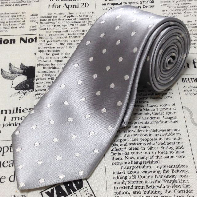 タケオキクチ TAKEO KIKUCHI 良品 微光沢 ネクタイ 日本製 シルク100% ドット柄 ミックス M-007273 ゆうパケット