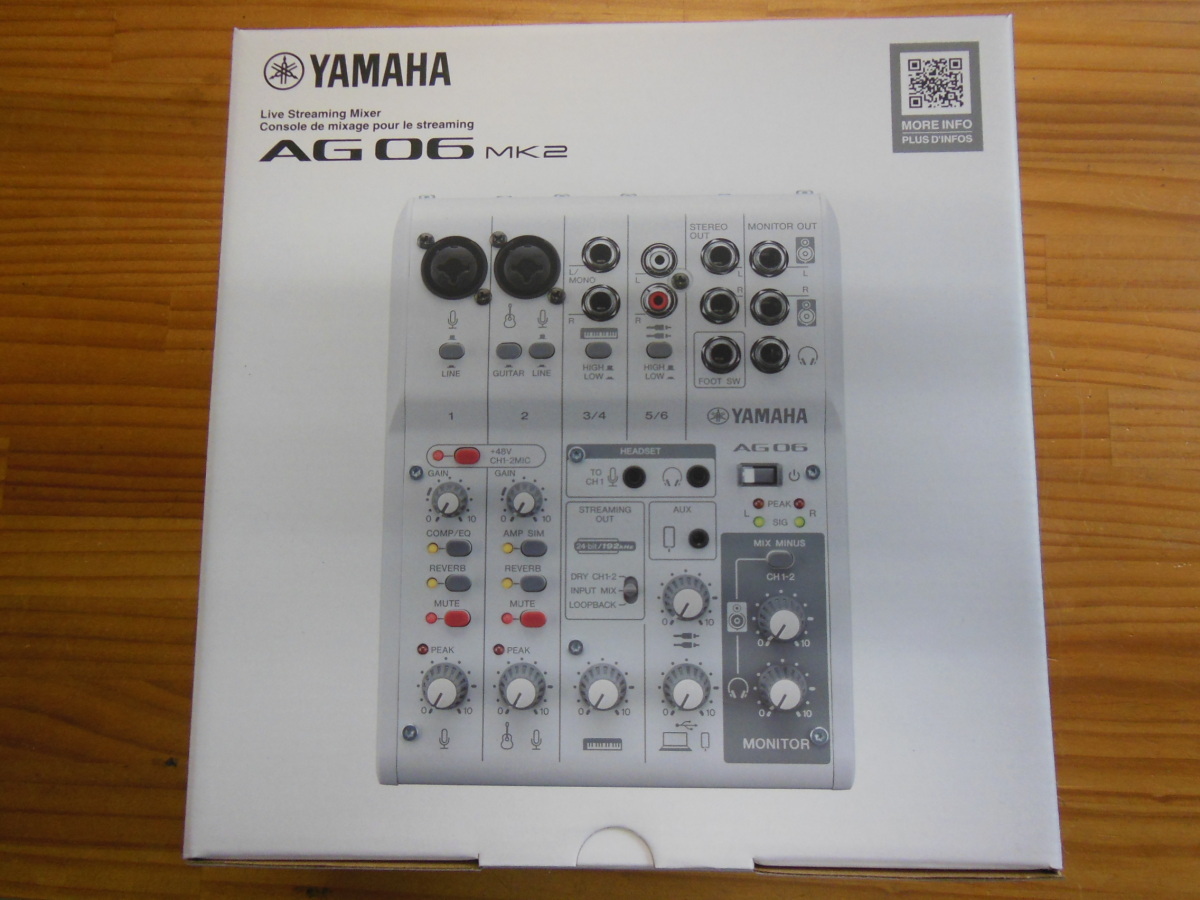 新品☆YAMAHA AG06MK2ホワイト☆モニターヘッドフォン 2点セット 