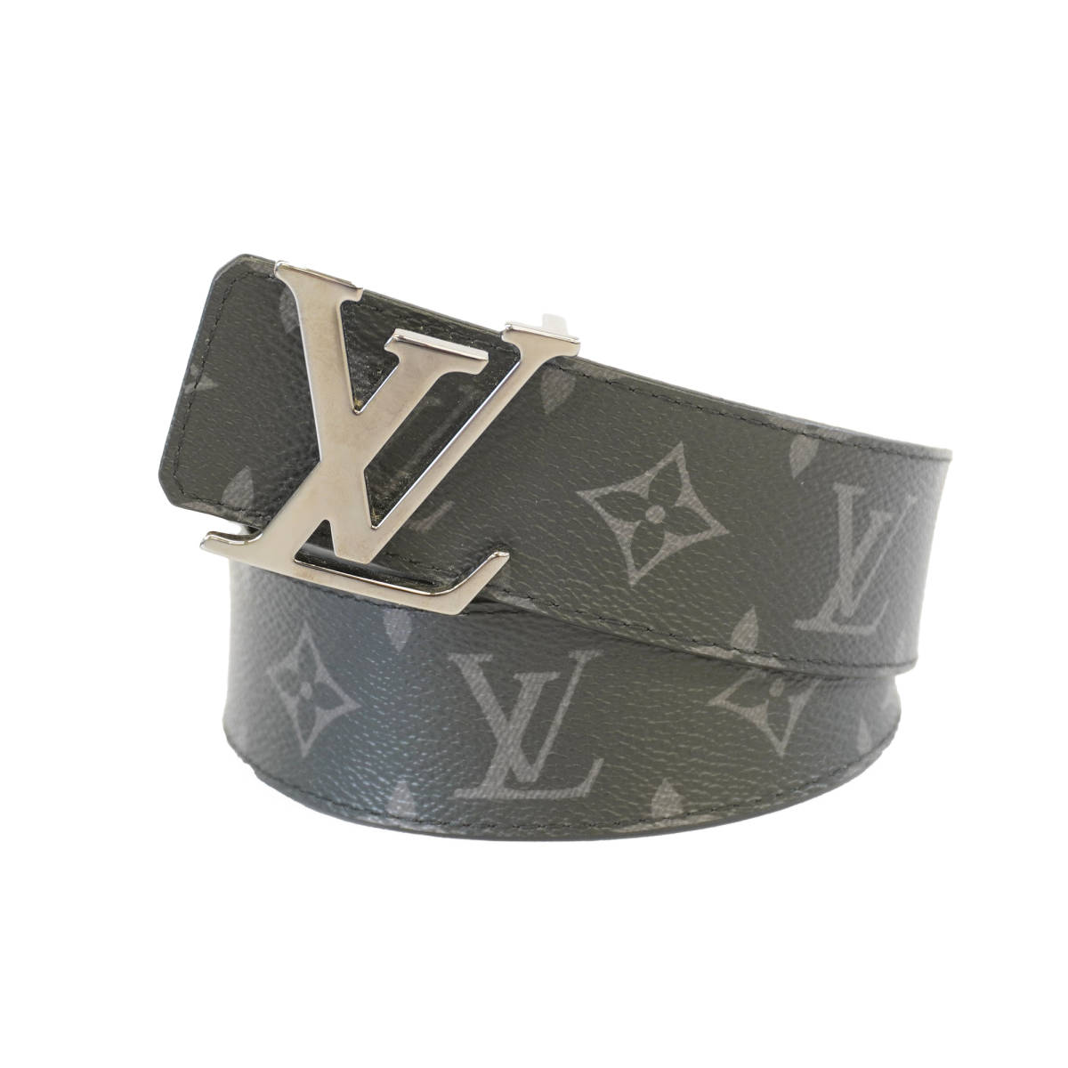 ルイヴィトン ベルト モノグラムエクリプス サンチュールLVイニシアル  