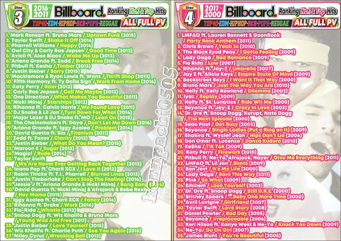最新 22年間の歴代pv大賞 22 00 Billboard No 1 Pv Awards Dvd4枚組 全153曲 ロック ポップス 洋楽 売買されたオークション情報 Yahooの商品情報をアーカイブ公開 オークファン Aucfan Com