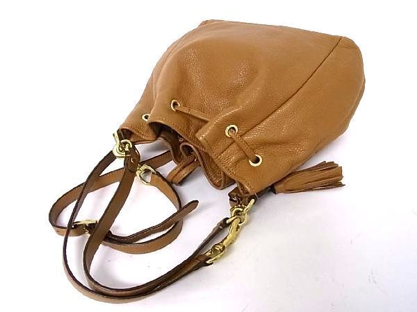 1円 □美品□ COACH コーチ F27003 レザー 巾着型 2WAY ワンハンドル 