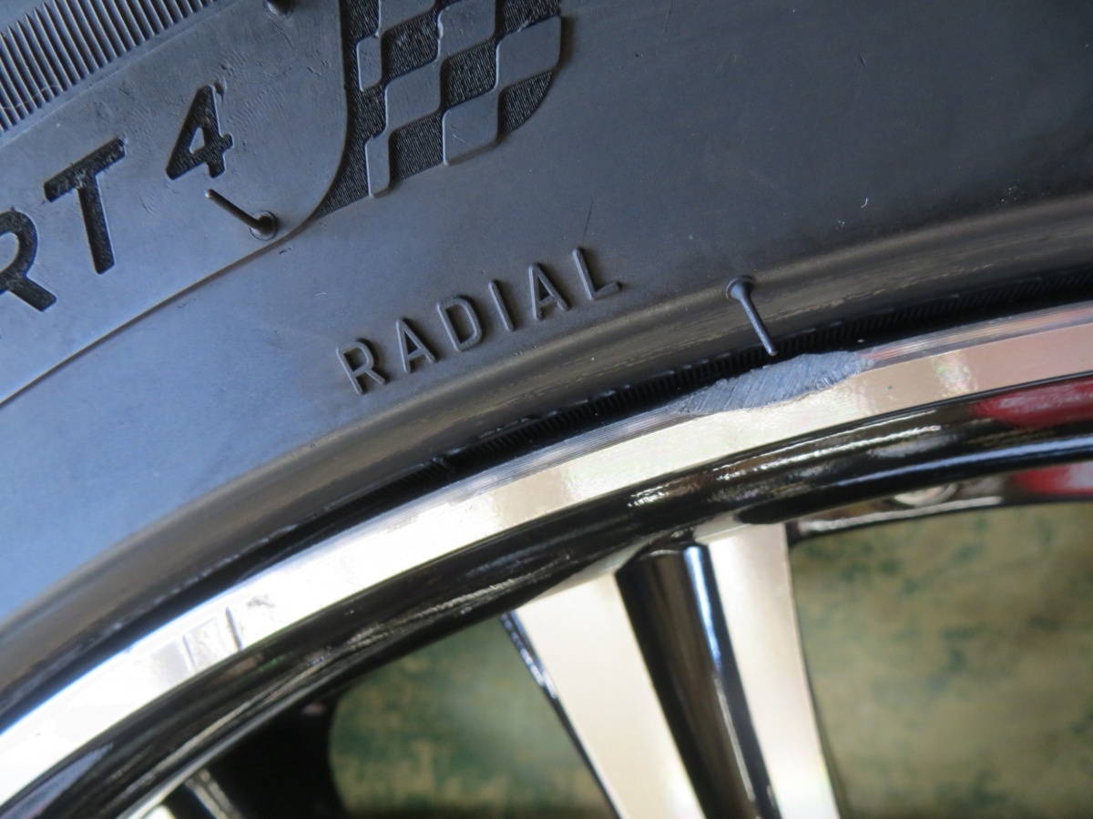 ハリアー等に! Warwic 8J+38 5H114.3 ミシュラン 245/45R19 中古 4本 