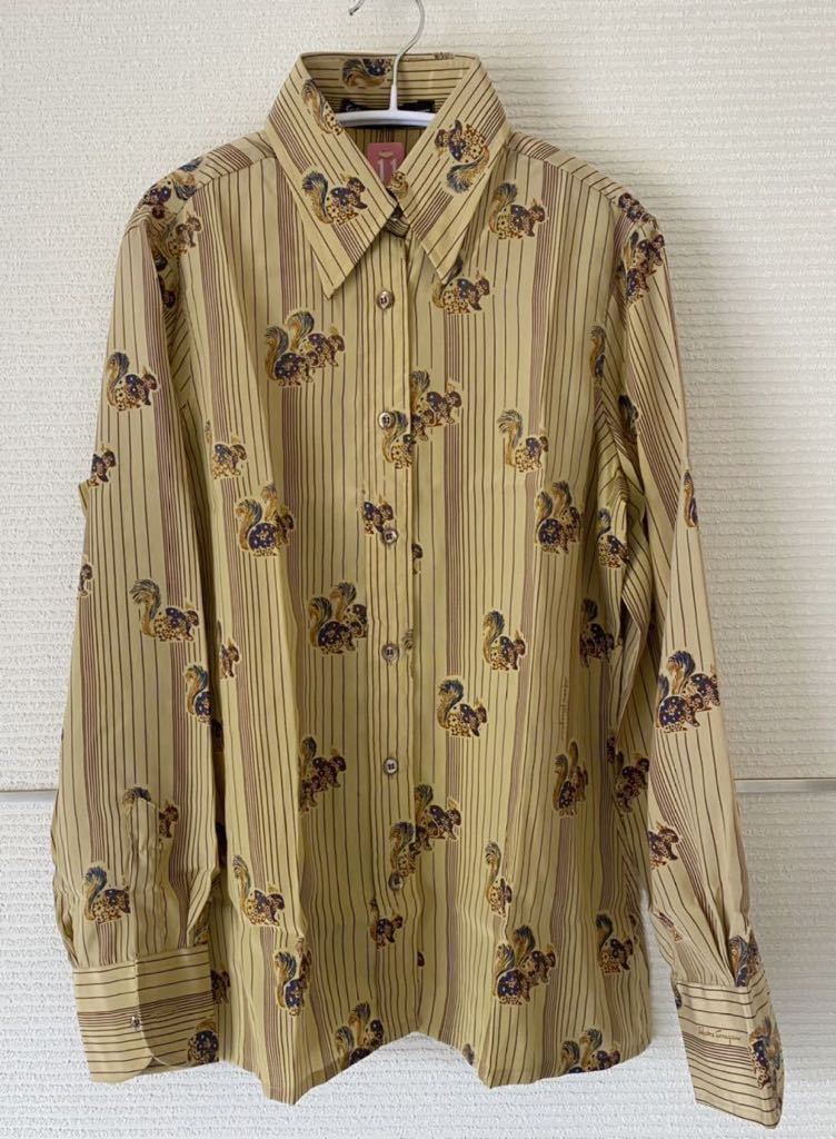 【SALE，安い】 Salvatore Ferragamo フェラガモ リス柄プリント シルクシャツ 未着用(サルヴァトーレ・フェラガモ)｜売買されたオークション情報、yahooの商品情報をアーカイブ公開 - オークファン その他