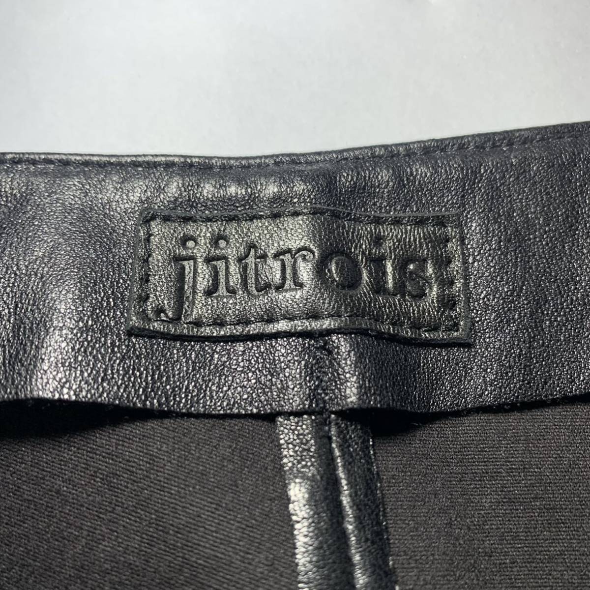 90s jean Claude jitrois 美シルエット ラムレザー ストレート パンツ