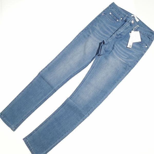 新品1円~★AZ by junhashimoto ジュンハシモト メンズ スリムパンツ デニムパンツ スキニー L ブルー ストレッチ ジーンズ ◆9733◆ by junhashimoto AZ navy S ロゴラインビッグTシャツ