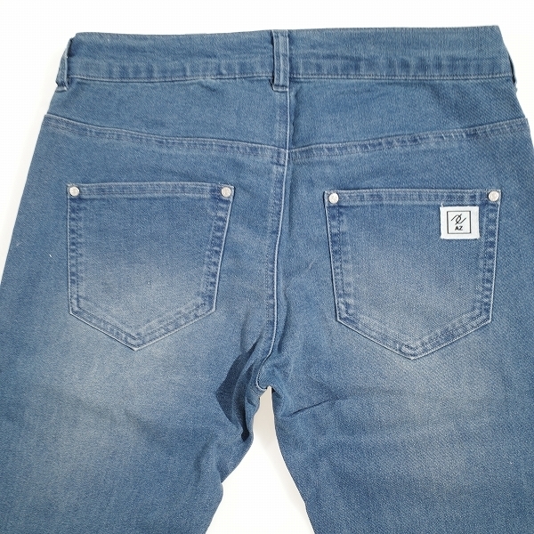新品1円~★AZ by junhashimoto ジュンハシモト メンズ スリムパンツ デニムパンツ スキニー L ブルー ストレッチ ジーンズ ◆9733◆ by junhashimoto AZ navy S ロゴラインビッグTシャツ