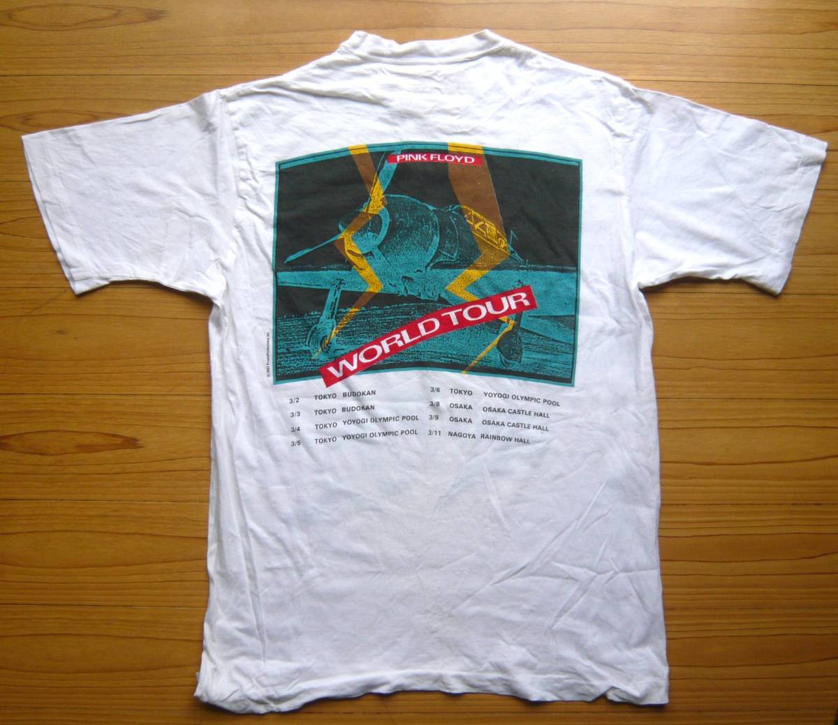 ピンクフロイド 1987年 ワールド ツアー Tシャツ ゼロ戦 PINK FLOYD(T 