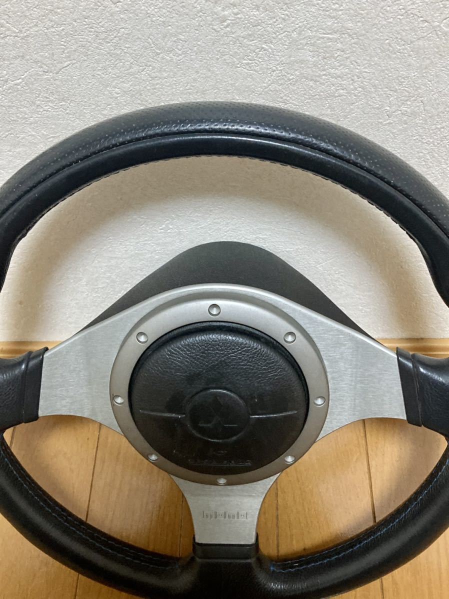 三菱 ▽ ランエボ 純正 ステアリング ブルーステッチ モモ MOMO