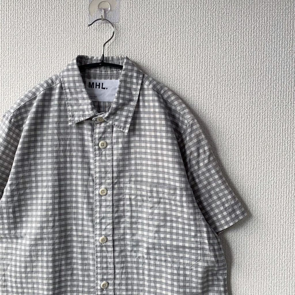 MARGARET HOWELLマーガレットハウエルの半袖リネン麻シャツ Sサイズ