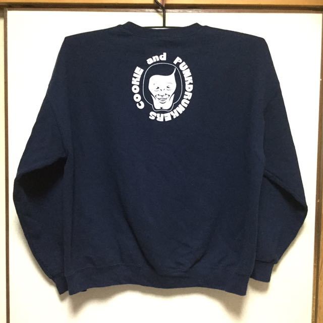 PUNK DRUNKERS くっきー トレーナー ネイビー L~XLサイズほど USED PDS