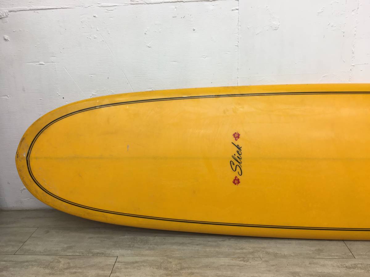 0510-33y☆サーフボード ロングボード SLICK スリック 約280㎝×59㎝ 現状品