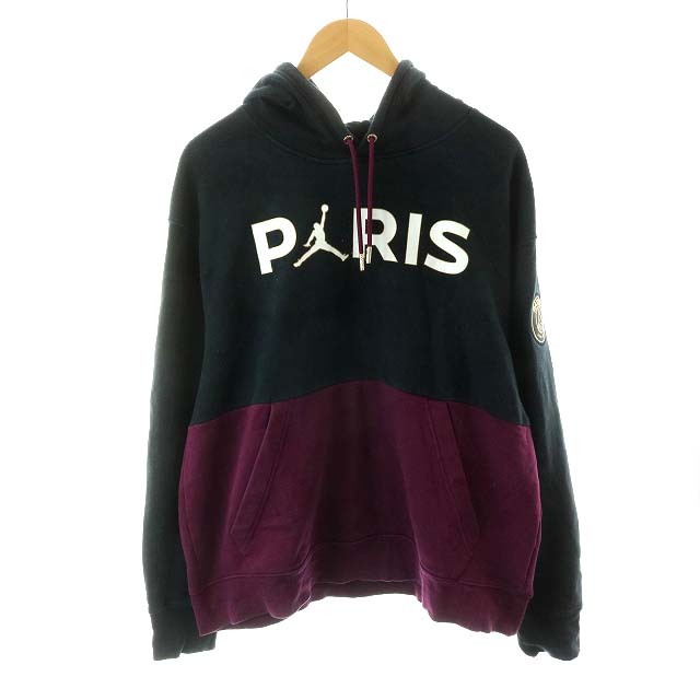  ナイキ NIKE パリ サンジェルマン PARIS SAINT-GERMAIN ジョーダン パーカー プルオーバー 長袖 ロゴ XL 黒 ブラック 紫(パーカ)｜売買されたオークション情報、yahooの商品情報をアーカイブ公開 - オ 男性用