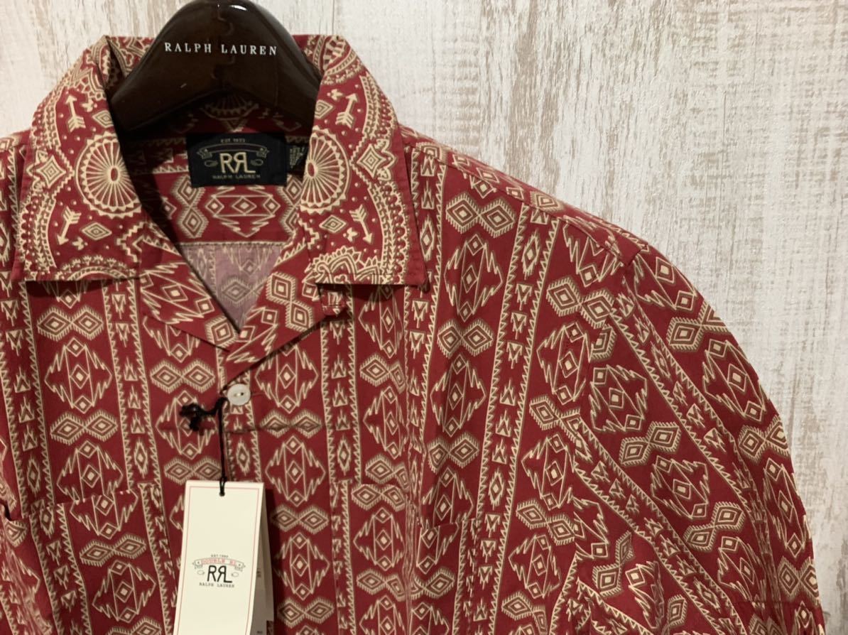 完売品 新品タグ付 RRLバンダナキャンプシャツ M 開襟シャツ アロハ  