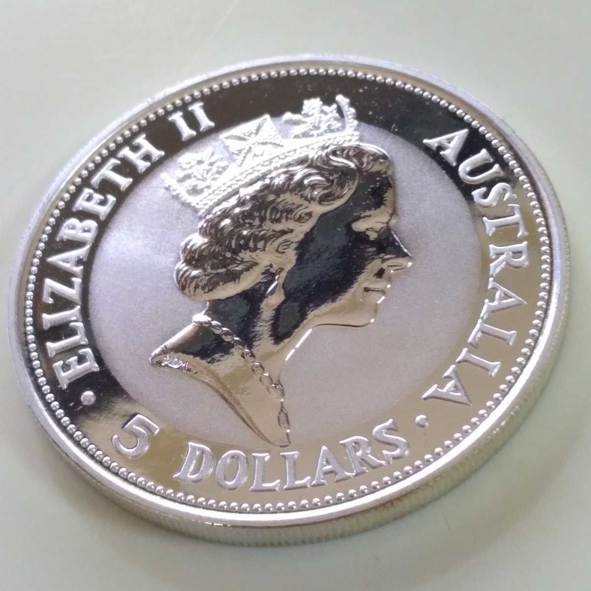 オーストラリア 1991 純銀1オンス5ドル銀貨 マットプルーフ クッカバラ 