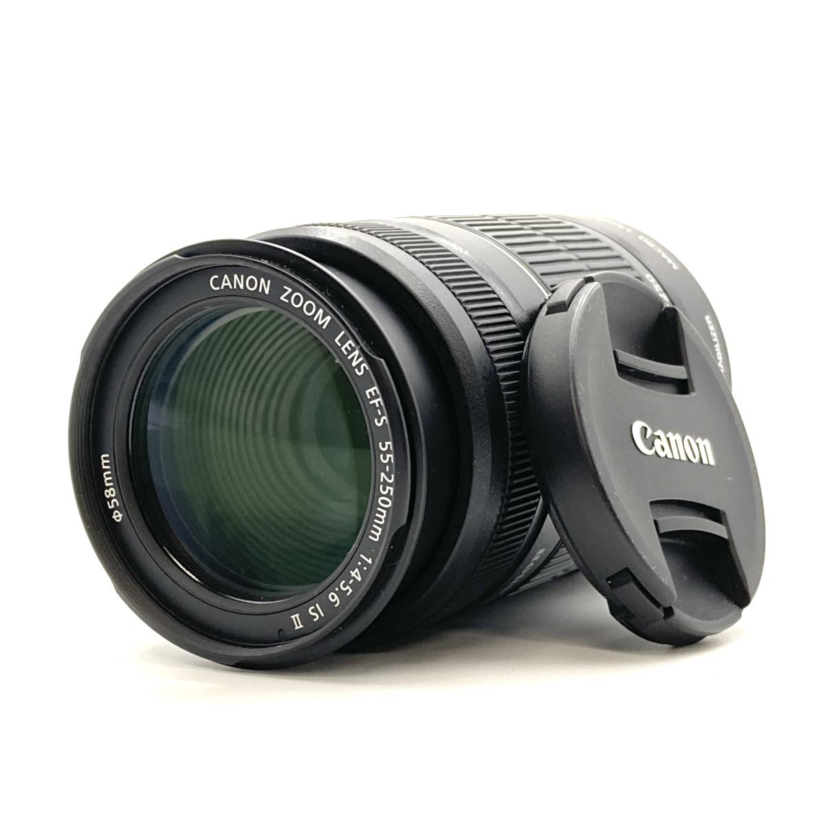 レンズ『Canon カメラレンズ EF-S 55-250mm F4-5.6 IS II』キャノン 望遠ズームレンズ 一眼カメラ用レンズ 動作未確認 現状品 A-1722 IS F4-5.6 Canon 0 5.6 55-