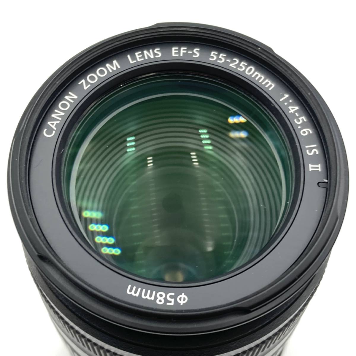 レンズ『Canon カメラレンズ EF-S 55-250mm F4-5.6 IS II』キャノン 望遠ズームレンズ 一眼カメラ用レンズ 動作未確認 現状品 A-1722 IS F4-5.6 Canon 0 5.6 55-