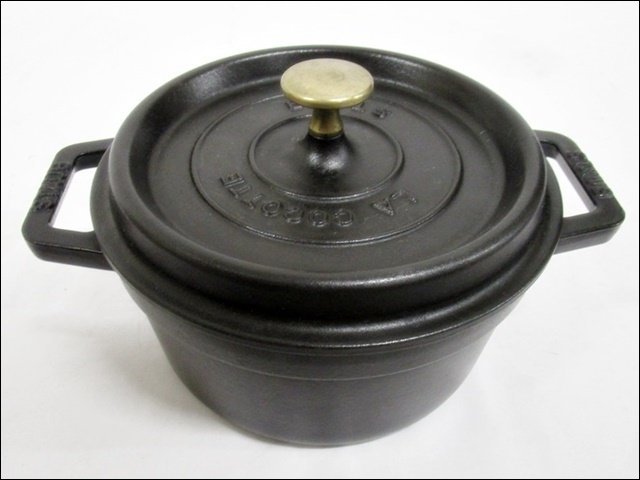 16 39-489160-12 [S] 鍋 ストウブ STAUB 20 ココット ブラック系 調理