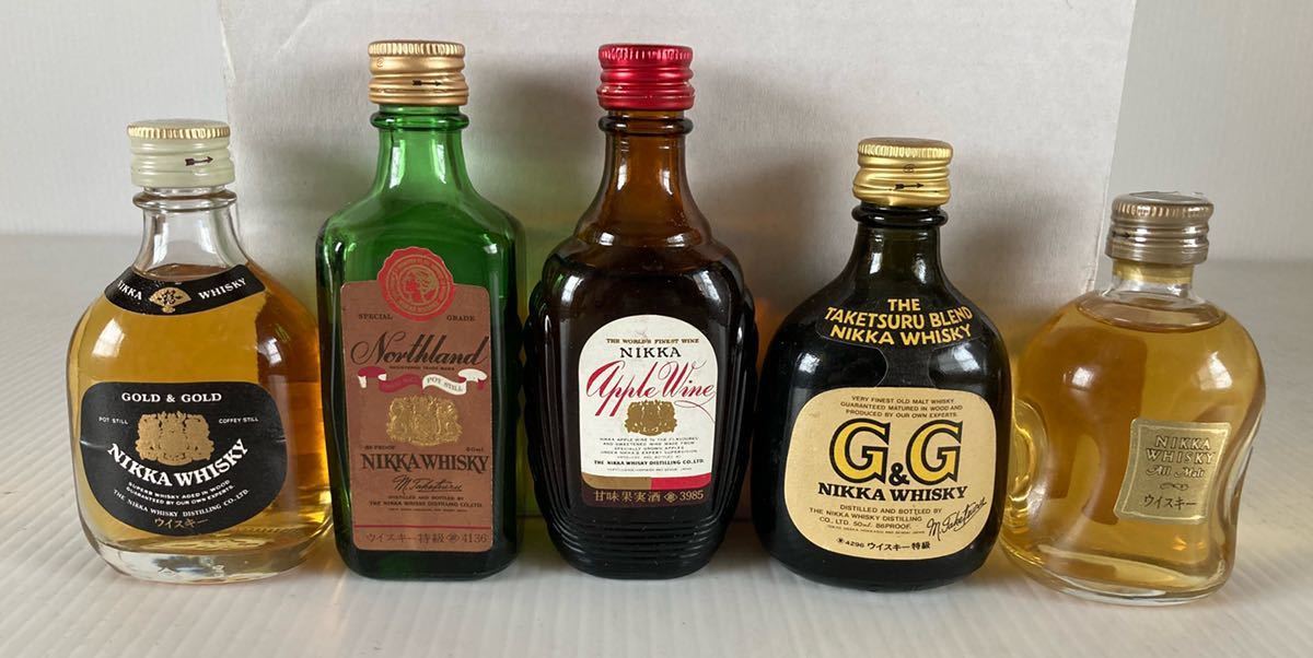 30年以上前の古酒 ニッカウヰスキー ミニボトル9本セット ウイスキー 